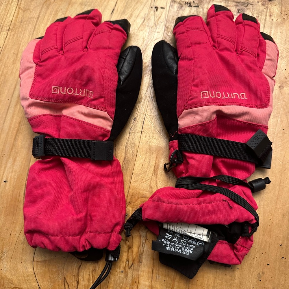 Burton Kids Gloves - Red and Pink